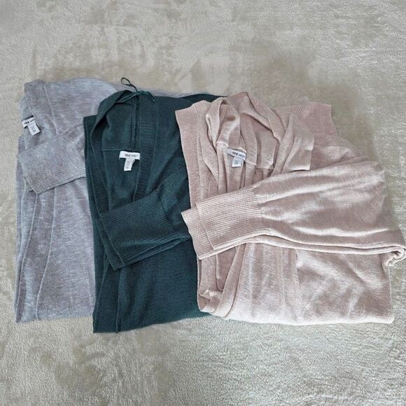 Nine West Bundle Lightweight Knit Sweater Cardigan 3/Lot 2X Grey Oatmeal Teal - Picture 1 of 13